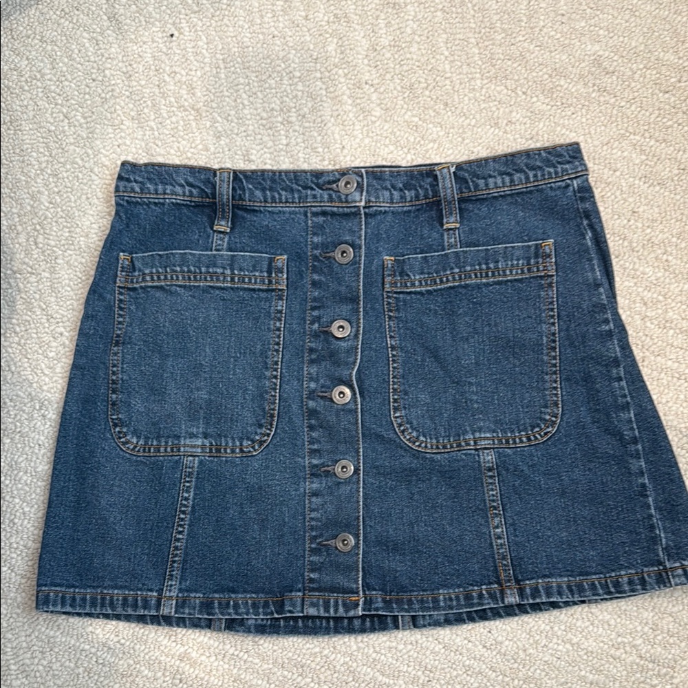 Melrose and Market Blue A-Line Mini Skirt